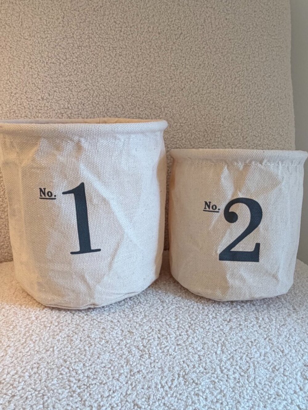 NWT! Target Bullseye Set of 2 Canvas Storage Bins Baskets Containers #1 & #2